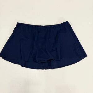 Profile By Gottex Womens Navy Tutti Frutti Ruffle Flyaway Swim Skirt Size 10 NWT